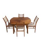 Vintage verlengbare + in hoogte verstelbare eettafel, Huis en Inrichting, Tafels | Eettafels, Ophalen, Gebruikt, 50 tot 100 cm