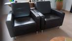 2 lederen fauteuils in goede staat, Huis en Inrichting, Fauteuils, Gebruikt, Ophalen of Verzenden, 75 tot 100 cm, Modern