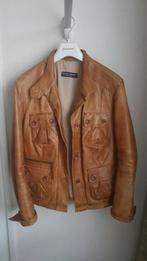 dames jas Cognac kleur Lederen jas, Franco Callegari, Ophalen, Beige, Maat 42/44 (L), Franco Callegari