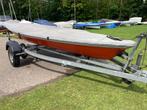 ILCA 6/7 complete laser met strand en (Kalf) wegtrailer, Watersport en Boten, Open zeilboten, Ophalen, Geen motor, Gebruikt, Overige brandstoffen