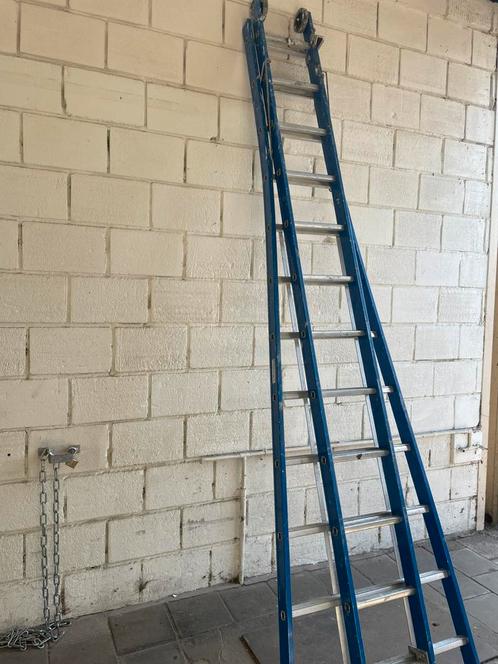 REFORMLADDER 2X12 skyworks (niet meer gekeurd sinds 2011), Doe-het-zelf en Verbouw, Ladders en Trappen, Zo goed als nieuw, 4 meter of meer