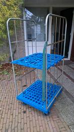 Blauwe rolcontainer met 2 plateaus, Ophalen, Gebruikt, Overige typen