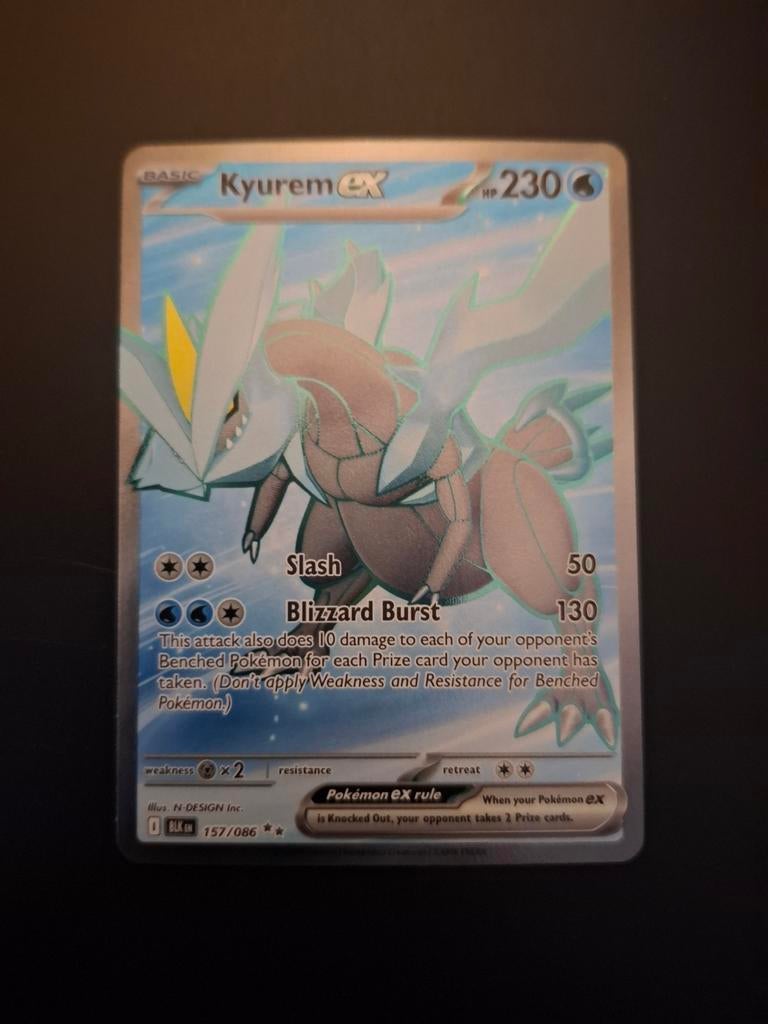 Kyurem ex #157 - Black Bolt Pokemon kaart, Ophalen of Verzenden, Gebruikt, Losse kaart, Foil