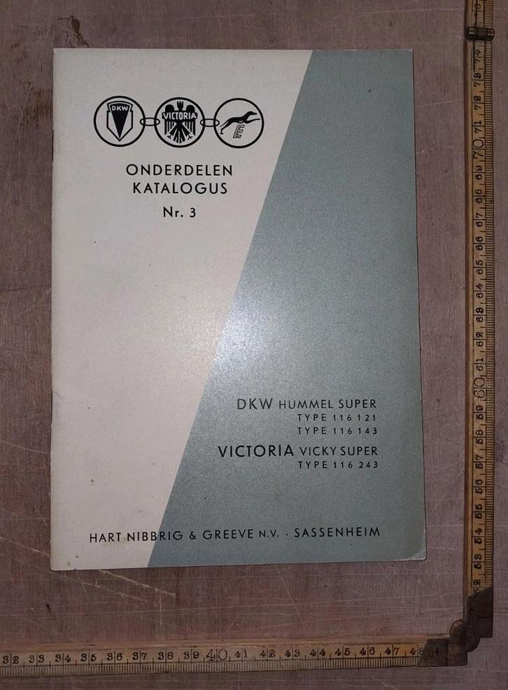 Dkw Hummel onderdelen Katalogus, Fietsen en Brommers, Handleidingen en Instructieboekjes, Zo goed als nieuw, Ophalen of Verzenden