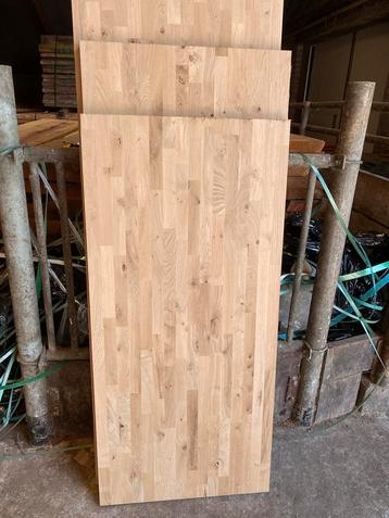 Eiken vingerlas panelen te koop. 500x65x4 cm. beschikbaar voor biedingen