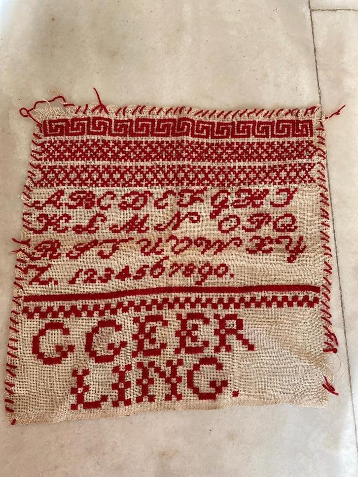 Merklap, Antiek en Kunst, Antiek | Kleden en Textiel, Ophalen of Verzenden