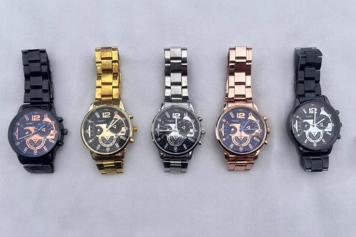 Horloges, Sieraden, Tassen en Uiterlijk, Horloges | Heren, Nieuw, Polshorloge, Overige merken, Staal, Staal, Ophalen of Verzenden