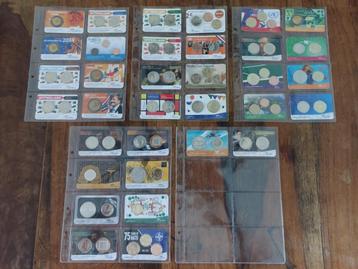 34 Euromunten Coincards complete set. beschikbaar voor biedingen