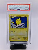 Surfing Pikachu #114 Rising Rivals PSA 8, Verzenden, Zo goed als nieuw, Losse kaart, Foil