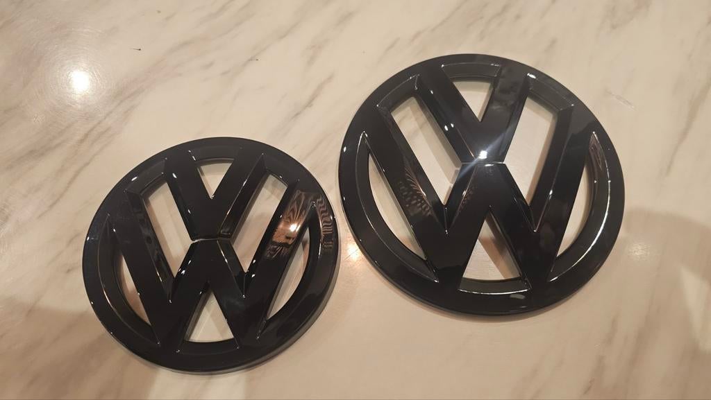 VW Golf MK7 Embleem Hoogglans Zwart, Auto-onderdelen, Carrosserie en Plaatwerk, Bumper, Volkswagen, Voor, Achter, Nieuw, Ophalen of Verzenden