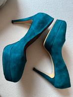Suede pumps petrol maat 39, Ophalen of Verzenden, Zo goed als nieuw, Blauw