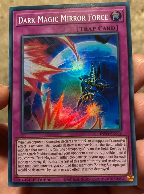 Yu-Gi-Oh! Dark Magic Mirror Force INFO 1st Edition M/NM !, Hobby en Vrije tijd, Verzamelkaartspellen | Yu-gi-Oh!, Zo goed als nieuw