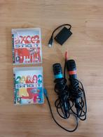 Singstar microphones en twee spellen, Muziek, 2 spelers, Ophalen of Verzenden, Zo goed als nieuw