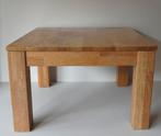 Massief bijzettafel  tafel eiken hout 38 cm hoogte, Ophalen, Minder dan 45 cm, Gebruikt, Vierkant