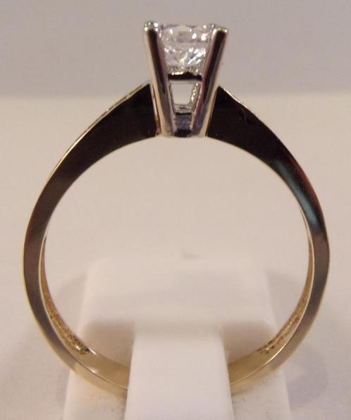14 Karaat geelgouden verlovingsring/trouwring, Sieraden, Tassen en Uiterlijk, Ringen, Zo goed als nieuw, Dame, 17 tot 18, Goud