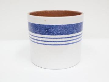 Vintage bloempot voor binnen blauw wit beschikbaar voor biedingen