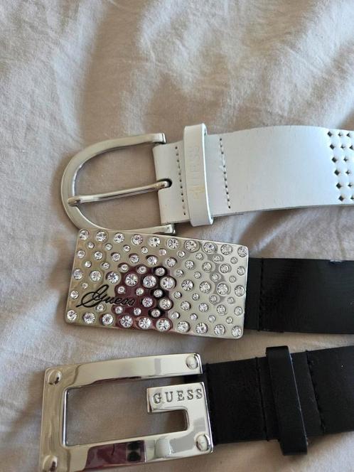 3 GUESS RIEMEN...1 WIT en 2 ZWARTE, Kleding | Dames, Riemen en Ceinturen, Zo goed als nieuw, Zwart, Ophalen of Verzenden