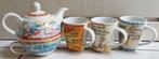 Born to Shop Teapot & 3 mug / Theepot & 3 kopjes, Huis en Inrichting, Keuken | Servies, Nieuw, Overige stijlen, Ophalen of Verzenden