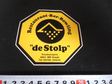 sticker sneek restaurant bar bowling de stolp beschikbaar voor biedingen