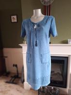 Caroline Biss suèdine blauwe jurk 38 gratis verz in nL, Maat 38/40 (M), Zo goed als nieuw, Knielengte, Caroline Biss