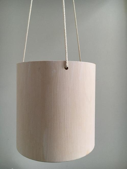 Houten hangende plantenpot wit, Tuin en Terras, Bloempotten, Zo goed als nieuw, Overige materialen, Binnen, Minder dan 40 cm, Minder dan 25 cm