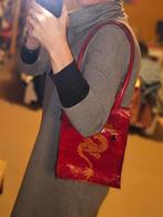 Rode handtas met Chinese draak, Ophalen of Verzenden, Zo goed als nieuw, Rood, Handtas