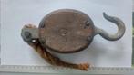 houten katrol . ca 100  jaar oud, Antiek en Kunst, Antiek | Gereedschap en Instrumenten, Ophalen of Verzenden