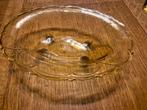 Vintage Glazen Schaal met Decoratie, Ophalen of Verzenden
