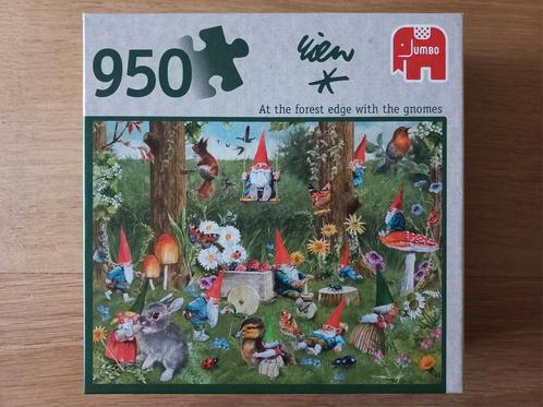 Jumbo puzzel 950, Kabouters in het bos, COMPLEET en ZGAN!!!, Hobby en Vrije tijd, Denksport en Puzzels, Zo goed als nieuw, Ophalen of Verzenden