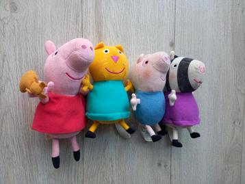 Peppa Pig knuffel / 4 knuffels / Peppa George Zebra Kat beschikbaar voor biedingen