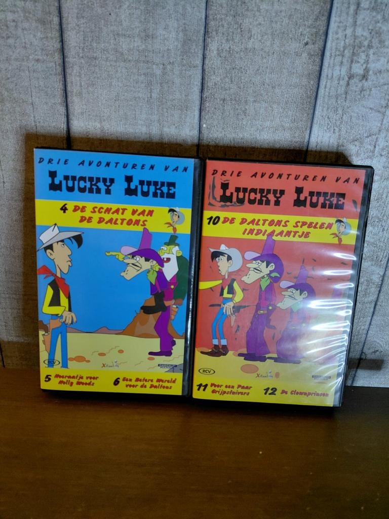 2 videobanden Avonturen van Lucky Luke NIEUW IN FOLIE., Cd's en Dvd's, VHS | Kinderen en Jeugd, Tekenfilm, Alle leeftijden, Ophalen of Verzenden