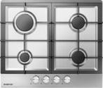 Nieuwe kookplaat Inventum IKG6023GRVS, Nieuw, Inbouw, Gas, 4 kookzones