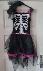 Skull bruid Halloween verkleedjurk met haarsluier, Maat 38/40 (M), Nieuw, Ophalen of Verzenden, Halloween
