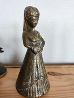 Bronzen bel van vrouw met kruik, Antiek en Kunst, Ophalen of Verzenden
