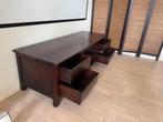 Massief houten TV meubel, solid wood TV cabinet, Ophalen, Gebruikt, 150 tot 200 cm, Minder dan 100 cm