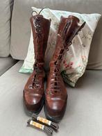 Floris van Bommel bruinkederen laarzen mt 40,5 izgst, Hoge laarzen, Bruin, Floris van Bommel, Ophalen of Verzenden
