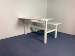 2 x Bench zit/sta bureau Voortman (elektrisch) 160 x 170 cm.