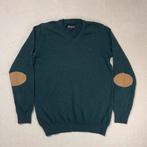 Barbour V-Hals Trui Groen 100% Wol Elleboogstuk Maat M Heren, Barbour, Maat 48/50 (M), ., Ophalen of Verzenden