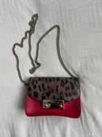 Furla tas rood met panterprint, Ophalen of Verzenden, Zo goed als nieuw, Rood, Schoudertasje
