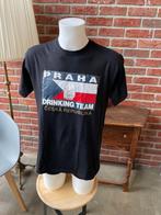 Praha drinking team T-Shirt maat L - Praag bier team, Maat 52/54 (L), Douwenmaat 8-3 Meppel, Info@again.nu, Zwart