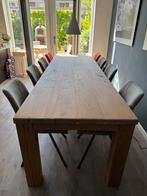 Houten Eettafel - Robuust Eiken, Huis en Inrichting, Tafels | Eettafels, Ophalen, Eikenhout, 200 cm of meer, 50 tot 100 cm