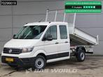 Volkswagen Crafter 140pk Kipper Dubbel Cabine Trekhaak Airco, Auto's, Stof, Gebruikt, Euro 6, 4 cilinders