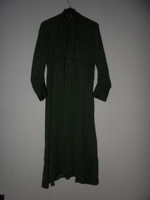 ZARA WOMAN: Leuk dames lange jurk donkergroen. Mt.L, Kleding | Dames, Jurken, Zo goed als nieuw, Maat 38/40 (M), Groen, Onder de knie