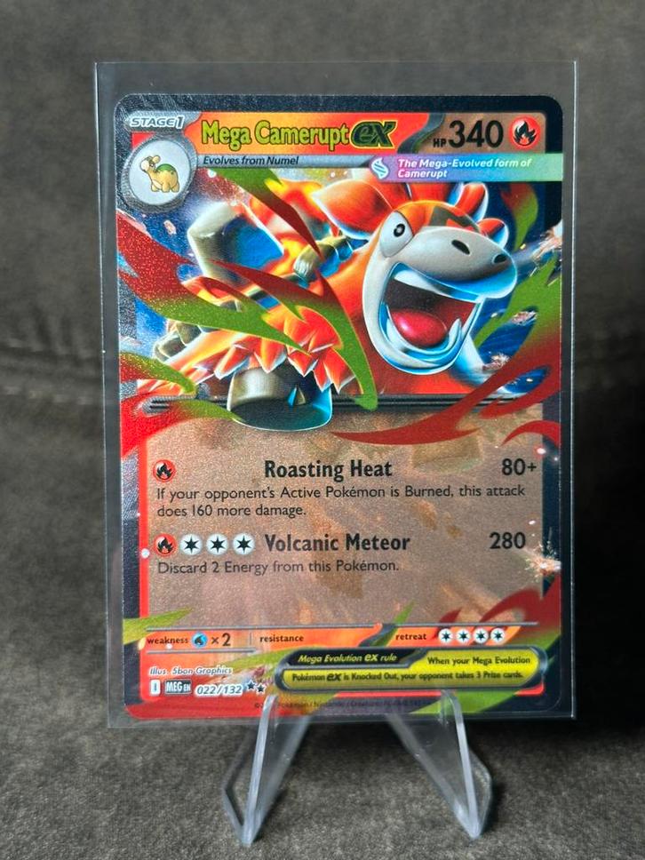 Mega Camerupt Ex #22 022/132 (Pokemon Mega Evolution), Hobby en Vrije tijd, Verzamelkaartspellen | Pokémon, Zo goed als nieuw
