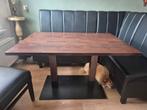Hutten Design Eettafel / Bartafel - Twee Middenpoten, Tuin en Terras, Ophalen, Gebruikt, Hout, Eettafel
