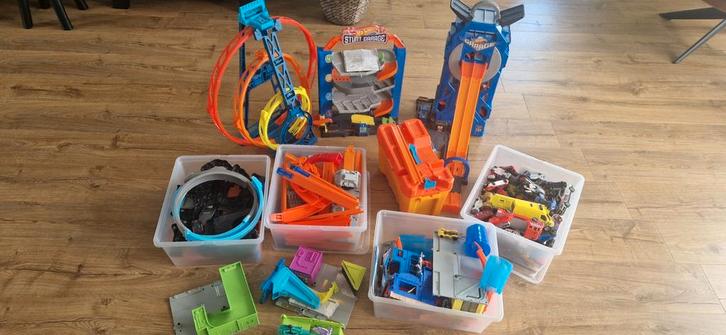 Grote Hot Wheels Set - Racebanen & Auto's!, Kinderen en Baby's, Speelgoed | Racebanen, Gebruikt, Racebaan, Handmatig, Hot Wheels