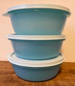 Tupperware Ruimteschaaltjes 600 ml Lichtblauw Set 3 Nieuw, Ophalen of Verzenden, Nieuw, Blauw, Bak of Kom