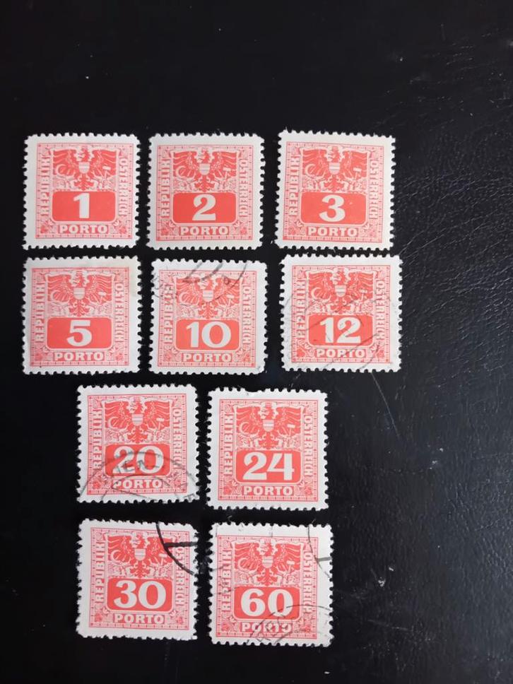 Oostenrijkse Porto Postzegels - Set, Postzegels en Munten, Postzegels | Europa | Oostenrijk, Ophalen of Verzenden