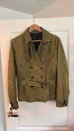 Arma mt 42 groen geschuurd stoer leer jasje, Kleding | Dames, Ophalen of Verzenden, Zo goed als nieuw, Maat 42/44 (L), Groen
