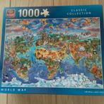 King puzzel Worldmap 1000 stukjes, Ophalen, 500 t/m 1500 stukjes, Zo goed als nieuw